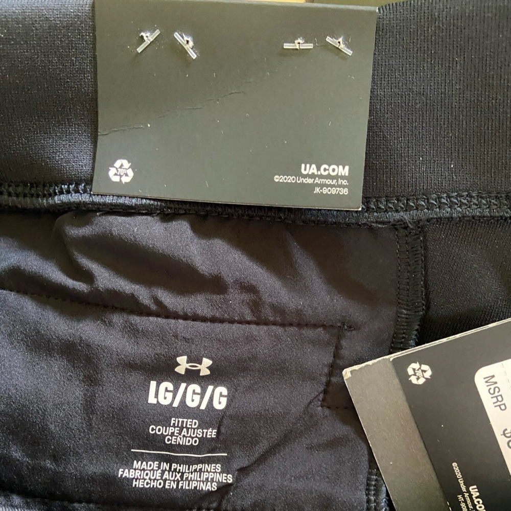 NEW W/Tags Women’s UNDER ARMOUR Fitted Hi-Rise Ankle Pants Lg Black - Picture 9 of 10